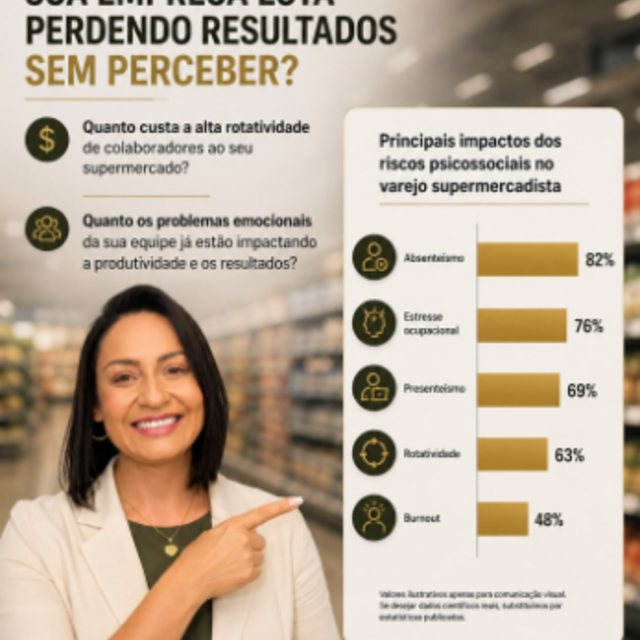 Publicação do Instituto SerPleno sobre impactos dos riscos psicossociais no varejo supermercadista